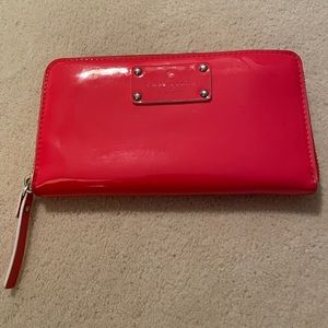Kate Spade Zip Around Continental Wallet, Red